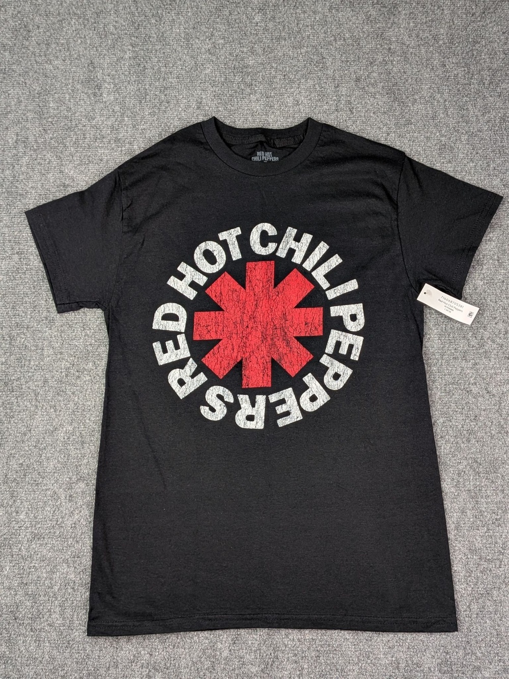 Red Hot Chili Peppers Shirt Womens S Black Short Sleeve Logo Graphic Band Tee